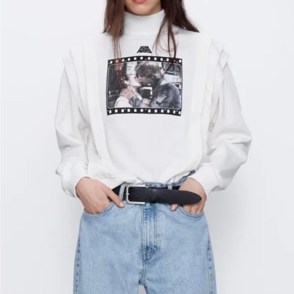Zara X Star Wars Princess Leia and Han Solo Disney Colab Mock Neck Sweater - Picture 2 of 9